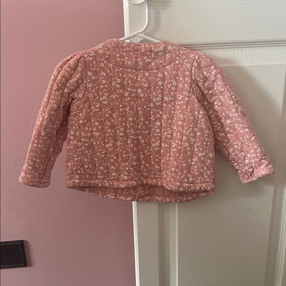 Jessica Simpson Floral Pink Quilted Kids Jacket - Picture 3 of 3